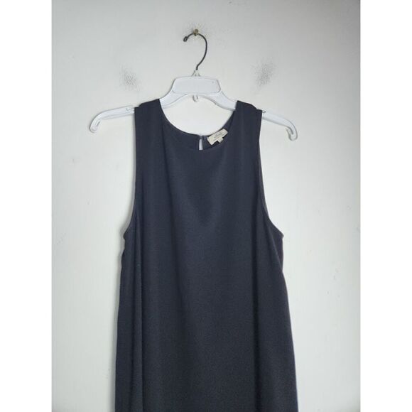 Wilfred by Aritzia "Japanese Fabric" Black Sleeveless A-Line Midi Dress Small - Picture 3 of 11